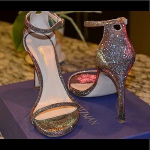 Stuart Weitzman Size 8 Bronze Nudist Sandal Pumps